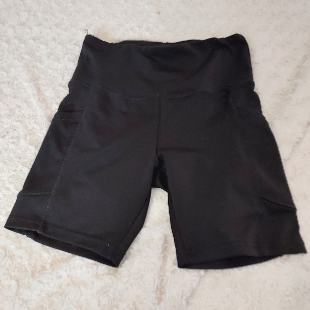 Black Athletic Workout Stretch Shorts Yoga Biking Running Gym Casual